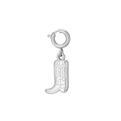 Luzaka Luzacharms<Charm Botte cowboy acier argenté