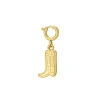 Luzaka Luzacharms<Charm Botte cowboy acier doré or