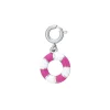 Luzaka Luzacharms<Charm Bouée rose  acier argenté