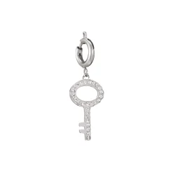 Luzaka Luzacharms<Charm Clef acier zircons