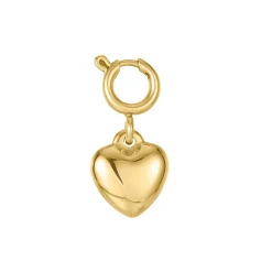Luzaka Luzacharms<Charm Coeur acier doré or