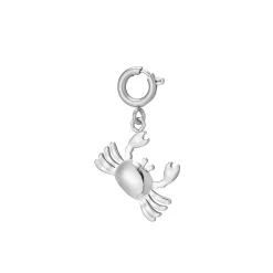 Luzaka Luzacharms<Charm Crabe acier argenté