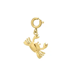 Luzaka Luzacharms<Charm Crabe acier doré or