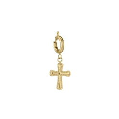 Luzaka Luzacharms<Charm Croix acier doré or