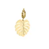 Luzaka Luzacharms<Charm feuille Monstera acier doré or