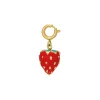 Luzaka Luzacharms<Charm fraise acier doré or