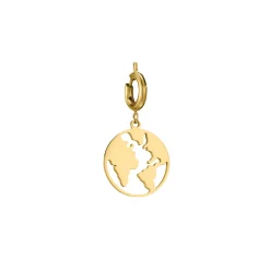 Luzaka Luzacharms<Charm Globe acier doré or