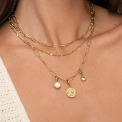 Luzaka Luzacharms<Charm Perle acier doré or