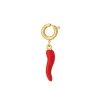 Luzaka Luzacharms<Charm piment acier doré or