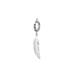 Luzaka Luzacharms<Charm Plume acier argenté