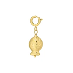 Luzaka Luzacharms<Charm poisson acier doré or
