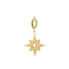 Luzaka Luzacharms<Charm Soleil acier doré or et zircon