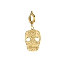 Luzaka Luzacharms<Charm Tête De Mort acier doré or