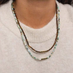 Femme Luzaka Colliers<Collier Amour Oeil du tigre