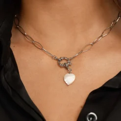 Luzaka Luzacharms<Collier Anneau acier Luza Charms