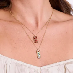 Femme Luzaka Colliers<Collier Artiste rouge acier doré or