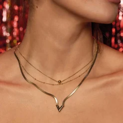 Femme Luzaka Colliers<Collier Asio acier doré or