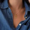 Femme Luzaka Colliers<Collier Attrape-rêves acier or