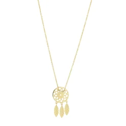 Femme Luzaka Colliers<Collier Attrape-rêves acier or