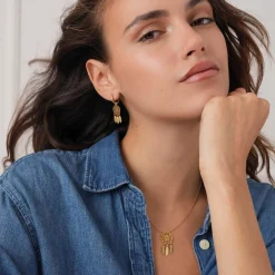 Femme Luzaka Colliers<Collier Attrape-rêves acier or