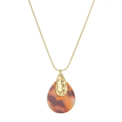 Femme Luzaka Colliers<Collier Automne rouge acier doré or