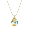 Femme Luzaka Colliers<Collier Automne vert acier doré or