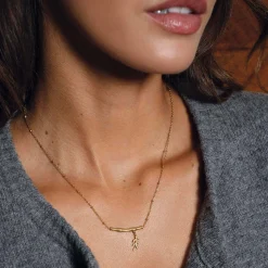 Femme Luzaka Colliers<Collier Bianca acier doré or