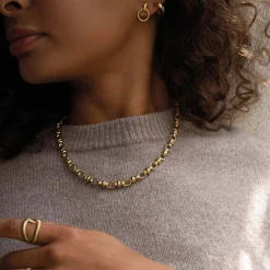 Femme Luzaka Colliers<Collier Birdy acier doré or