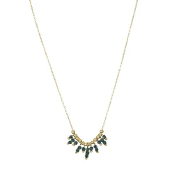 Femme Luzaka Colliers<Collier Bohème cristal vert