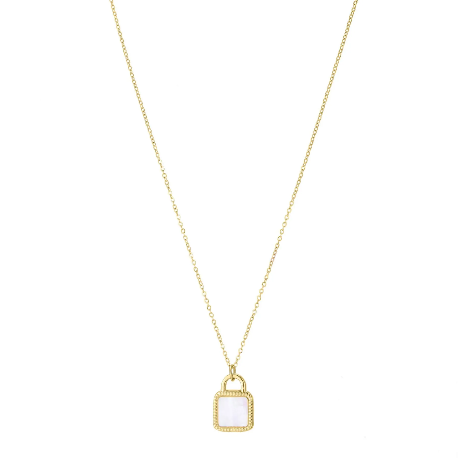 Femme Luzaka Colliers<Collier Cadenas nacre doré or