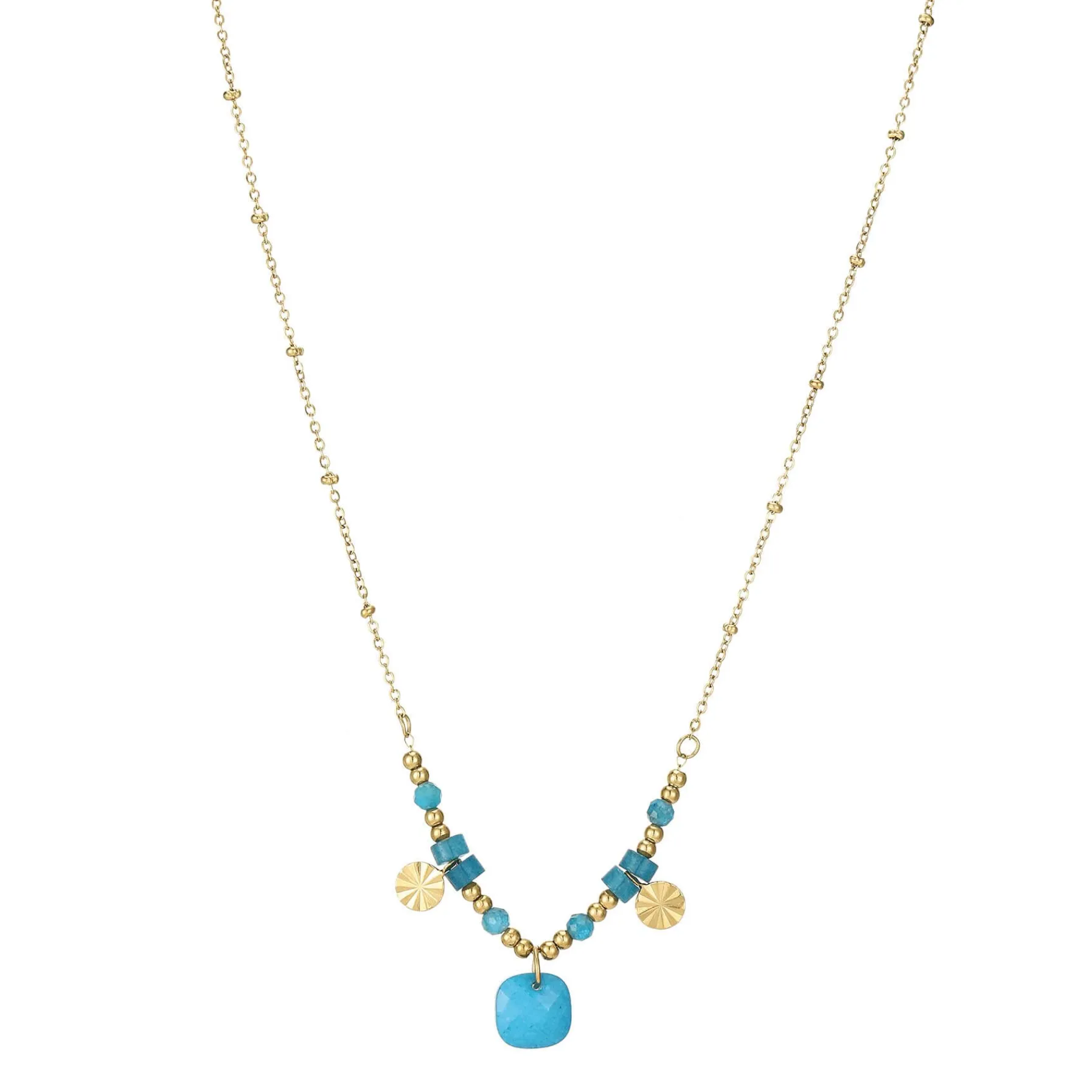 Femme Luzaka Colliers<Collier Cancun Pierres Apatite bleue