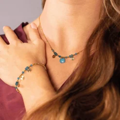 Femme Luzaka Colliers<Collier Cancun Pierres Apatite bleue