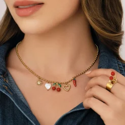 Femme Luzaka Colliers<Collier Cherry acier doré or