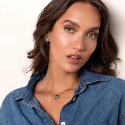 Femme Luzaka Colliers<Collier Cléopâtre strass bleus