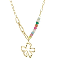 Femme Luzaka Colliers<Collier Constance acier doré or multicolores