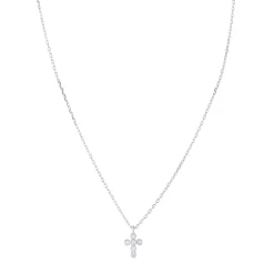 Femme Luzaka Colliers<Collier Croix 2 Argent 925 rhodié