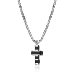 Homme Luzaka Colliers<Collier Croix acier