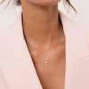 Femme Luzaka Colliers<Collier Croix Argent 925 rhodié et zircons