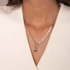 Femme Luzaka Colliers<Collier cœur Valentine acier doré or et nacre