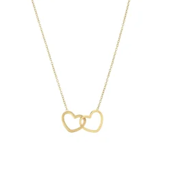 Femme Luzaka Colliers<Collier cœurs entrelacés acier doré or