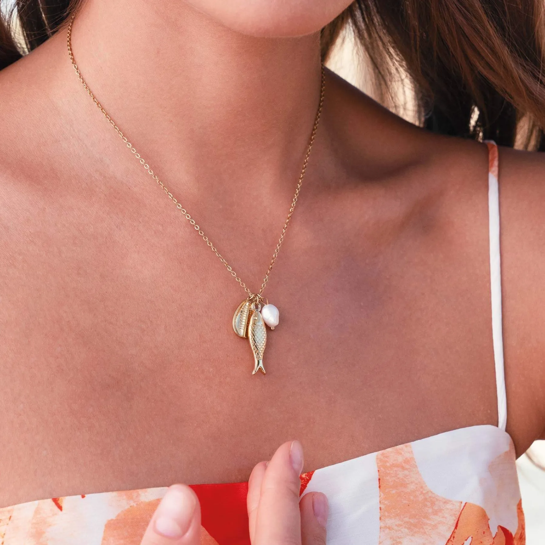 Femme Luzaka Colliers<Collier Dory acier doré or