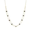 Femme Luzaka Colliers<Collier Double chaine pierres Obsidienne