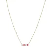 Femme Luzaka Colliers<Collier Eclat fuchsia acier doré or