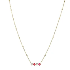 Femme Luzaka Colliers<Collier Eclat fuchsia acier doré or