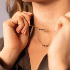 Femme Luzaka Colliers<Collier Eclat fuchsia acier doré or