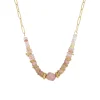 Femme Luzaka Colliers<Collier Elsa acier doré or Rhodhonite