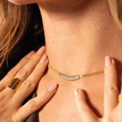 Femme Luzaka Colliers<Collier Elvira acier doré or