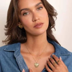Femme Luzaka Colliers<Collier Epora acier doré or