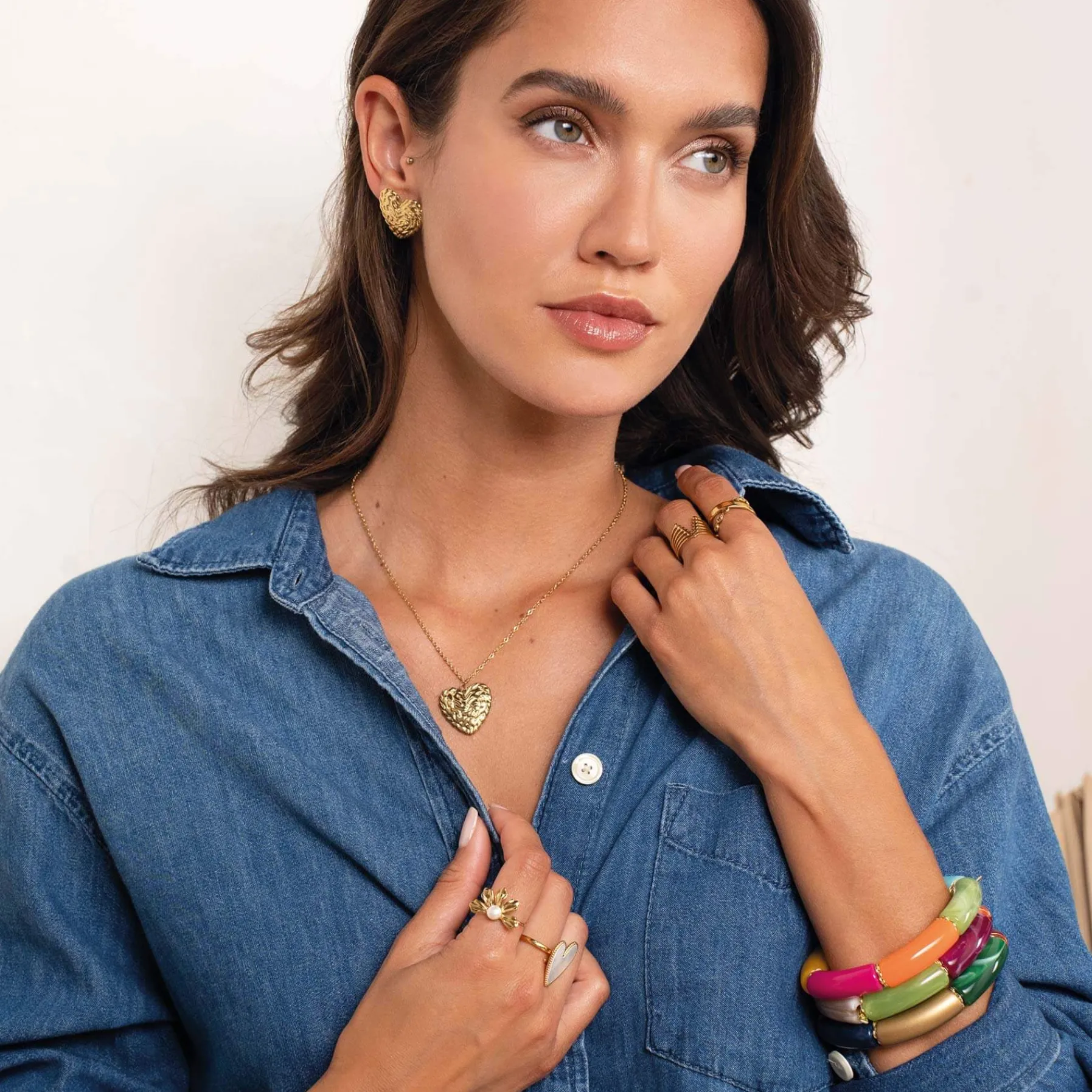 Femme Luzaka Colliers<Collier Epora acier doré or