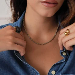 Femme Luzaka Colliers<Collier Erika acier argenté et doré or